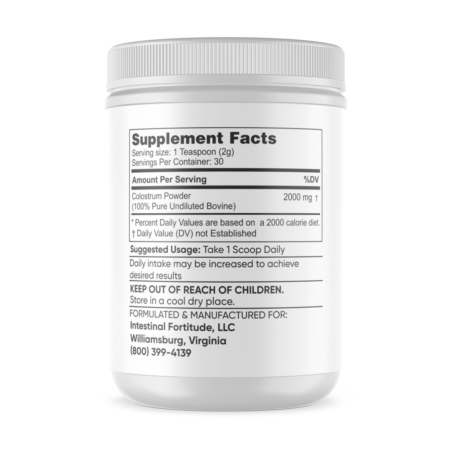 Grassfed New Zealand Colostrum Powder